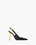 LEE SLINGBACK PUMPS IN GLAZED LEATHER
