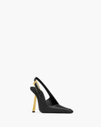LEE SLINGBACK PUMPS IN GLAZED LEATHER