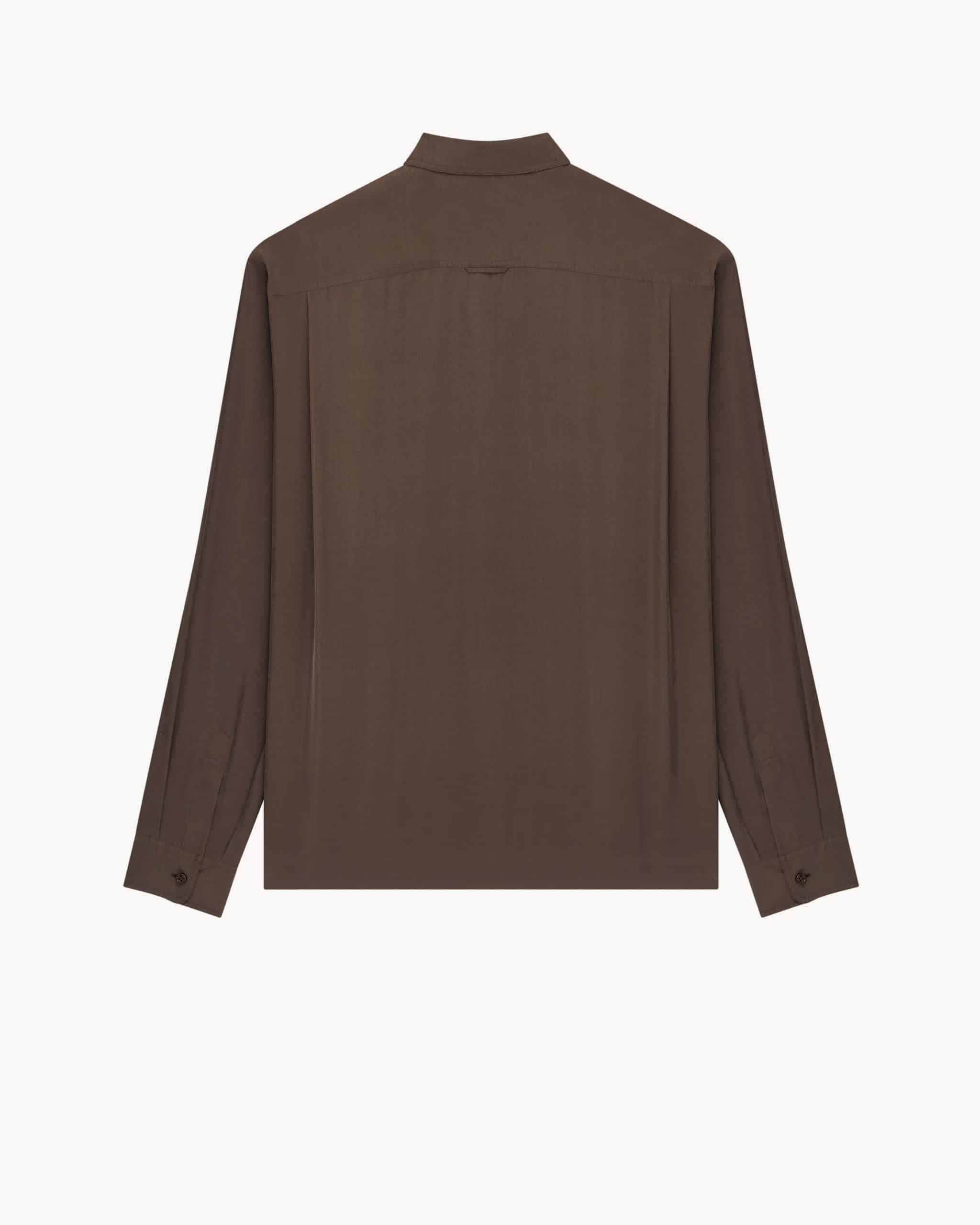 SHIRT IN SILK HABOTAI CHOCOLAT