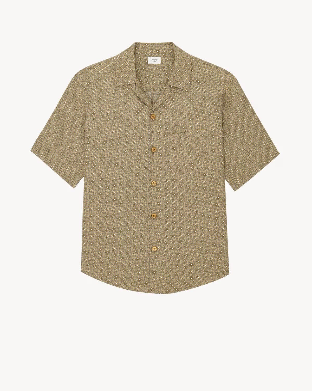 SHIRT IN GEOMETRIC SILK