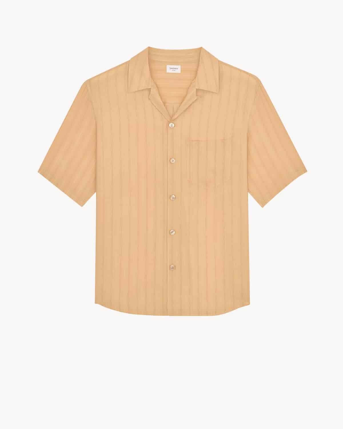 SHIRT IN STRIPED SILK