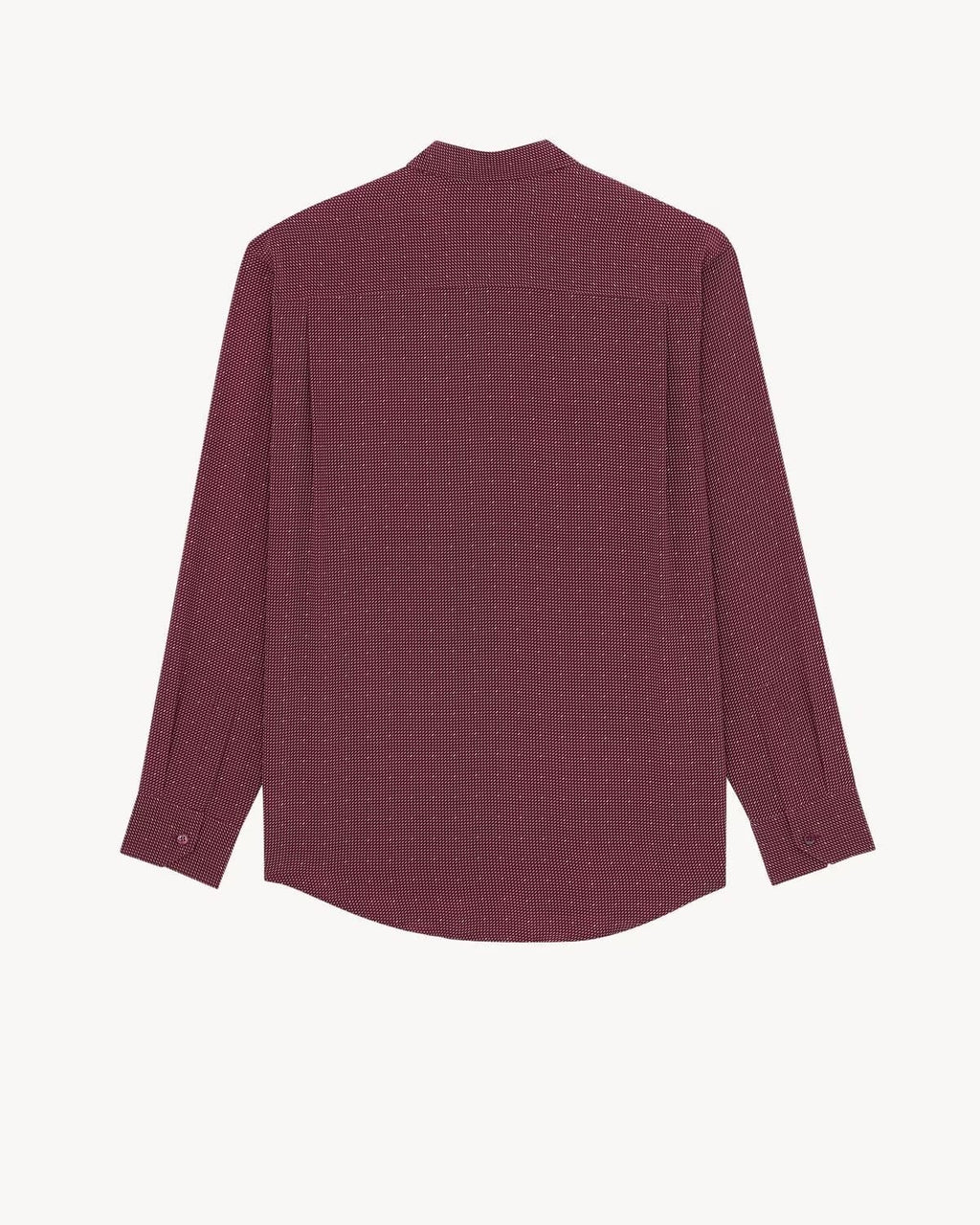 CASSANDRE DOTTED SHIRT IN CREPE DE CHINE BORDEAUX/CRAIE