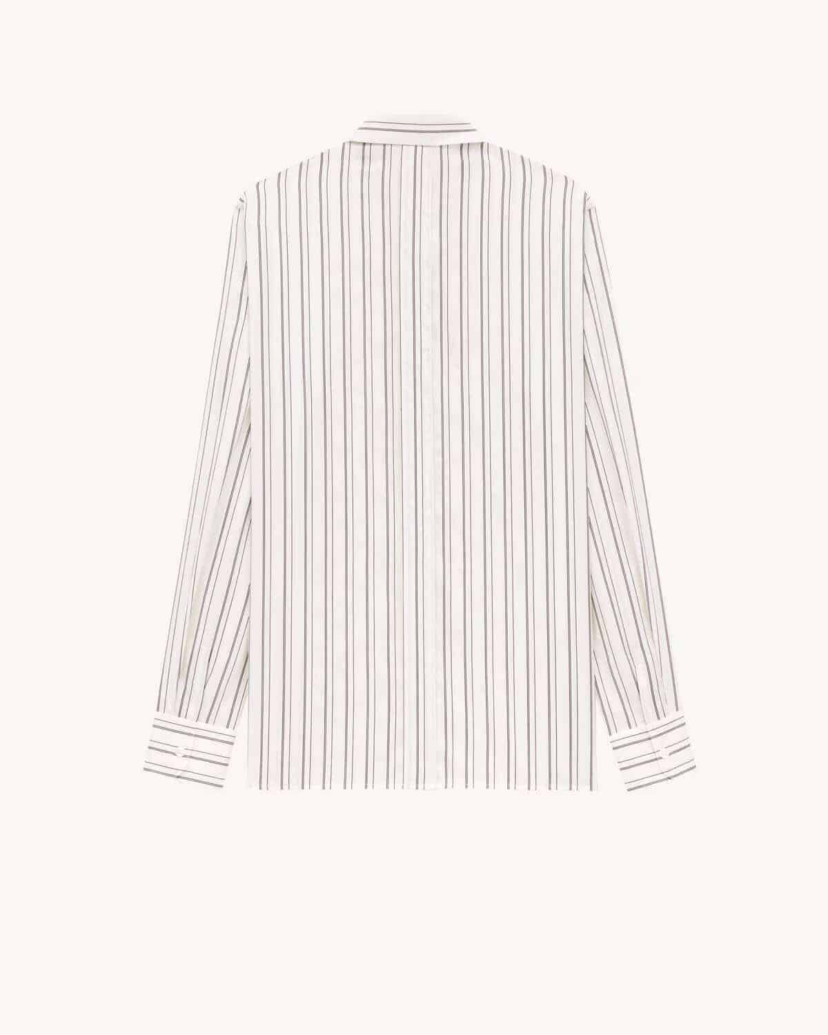 SHIRT IN STRIPED SILK