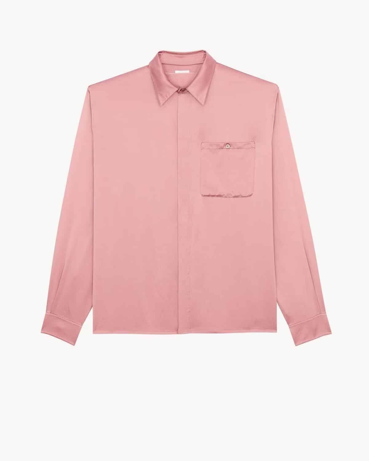 SHIRT IN SILK SATIN-BACK CREPE