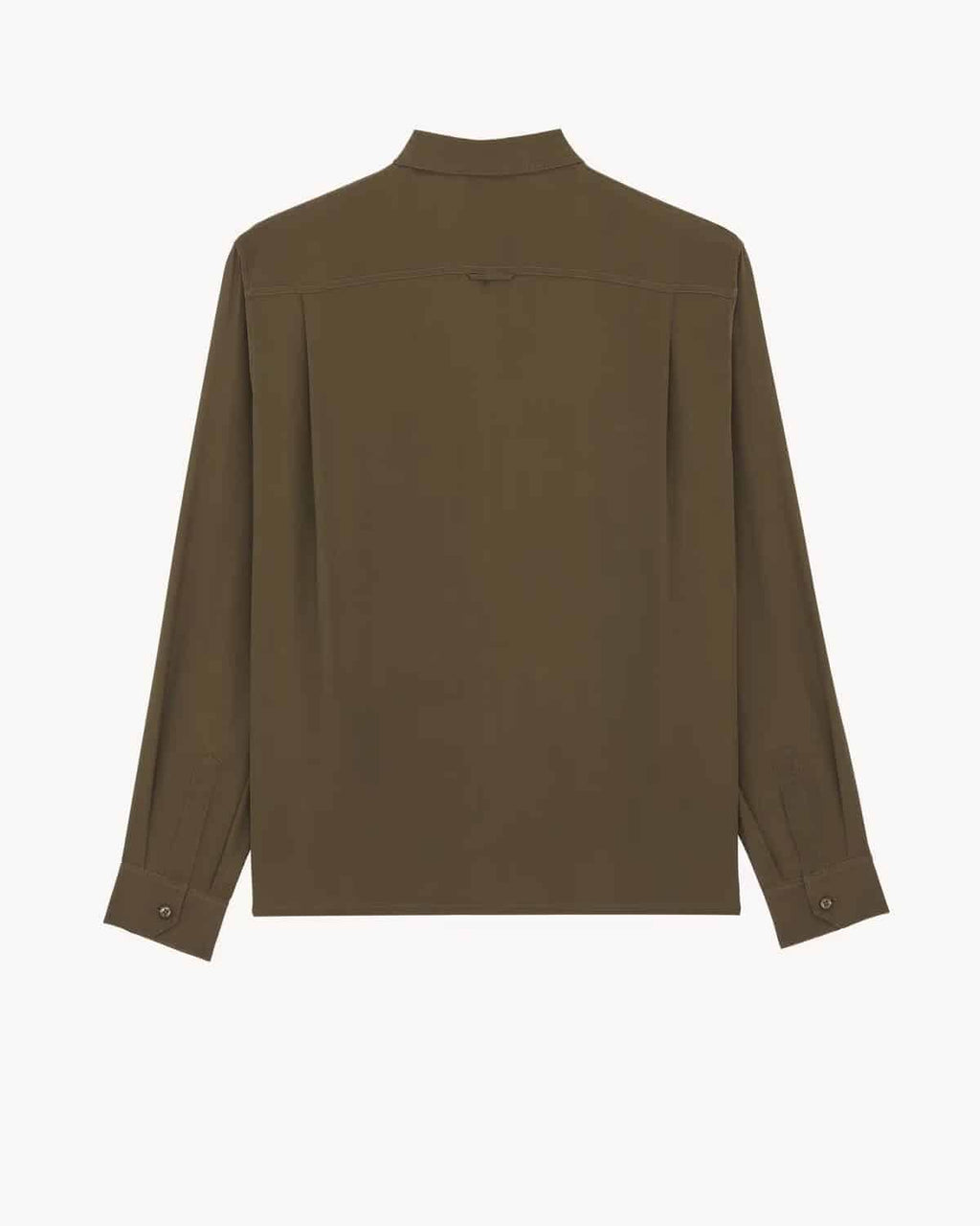 SHIRT IN SILK SATIN-BACK CREPE KAKI
