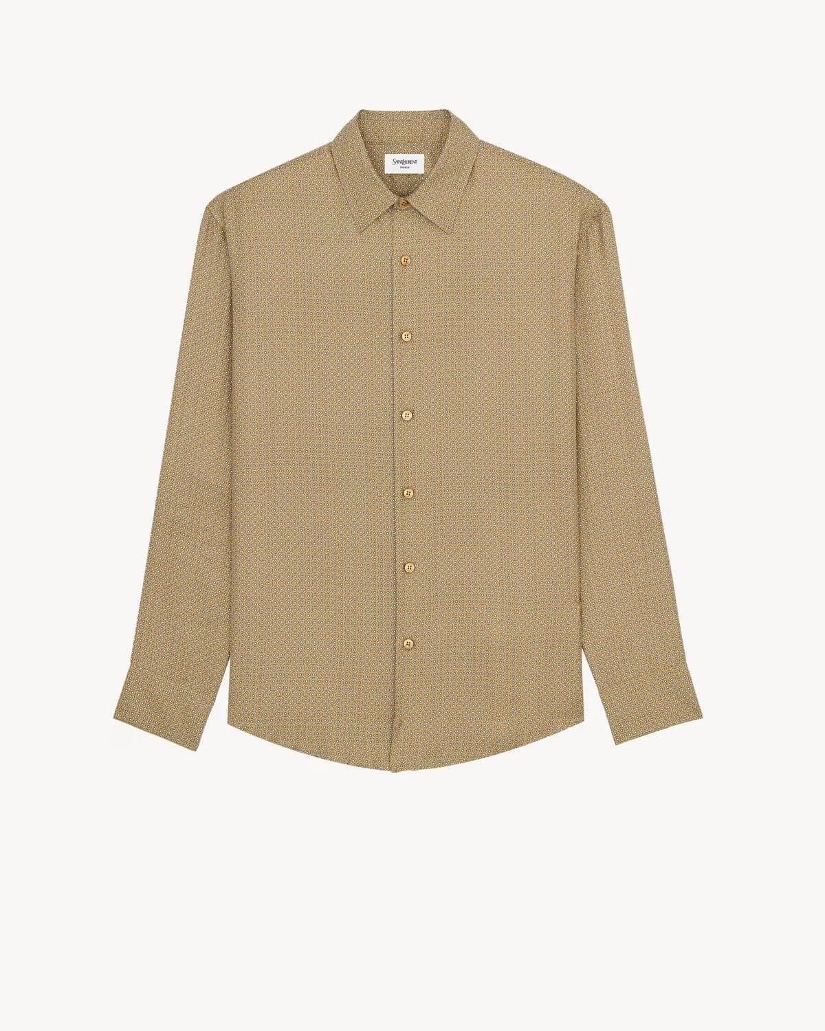 SHIRT IN GEOMETRIC SILK