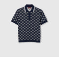 GG cotton knit jacquard polo shirt