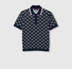 GG cotton knit jacquard polo shirt