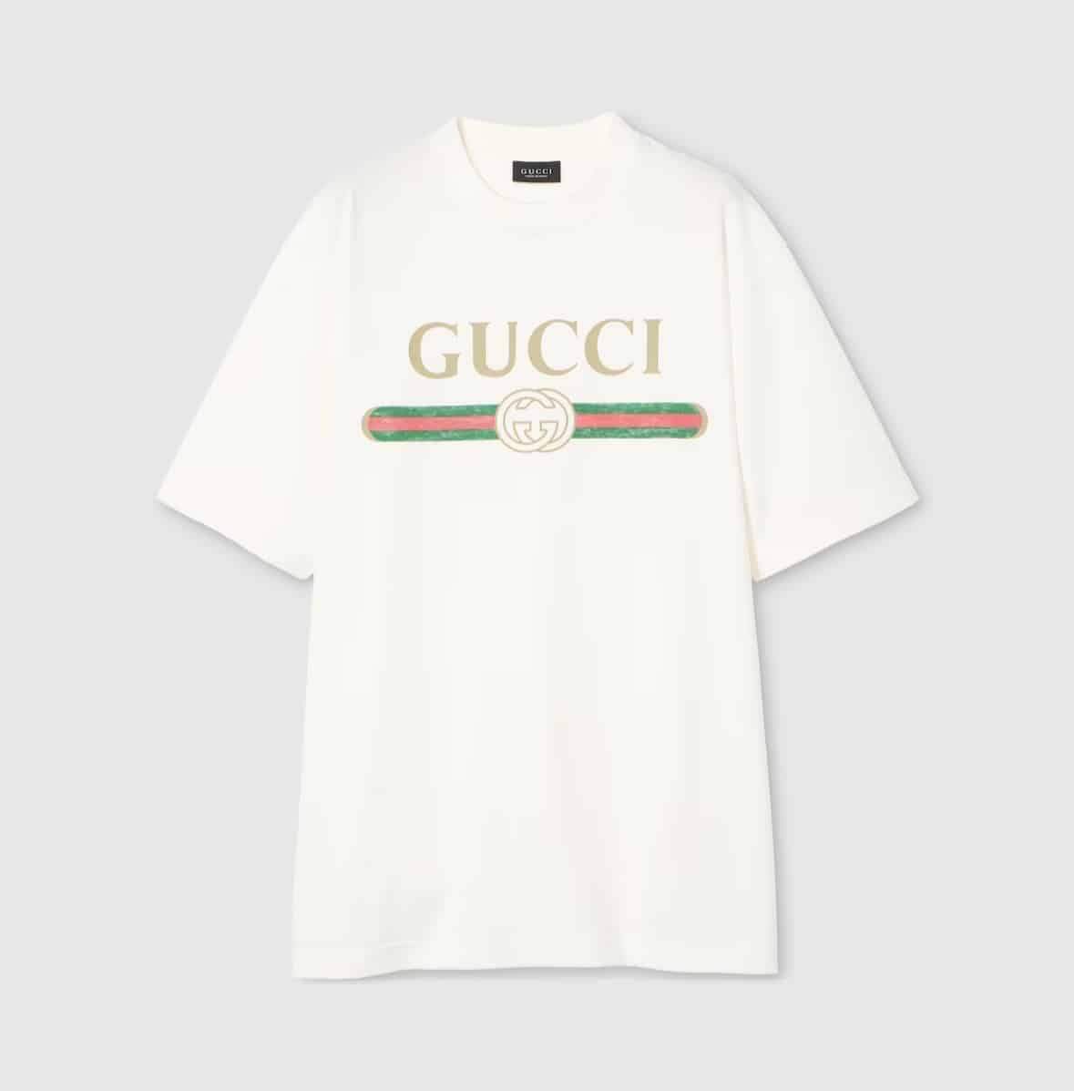 Cotton jersey and silk T-shirt with print