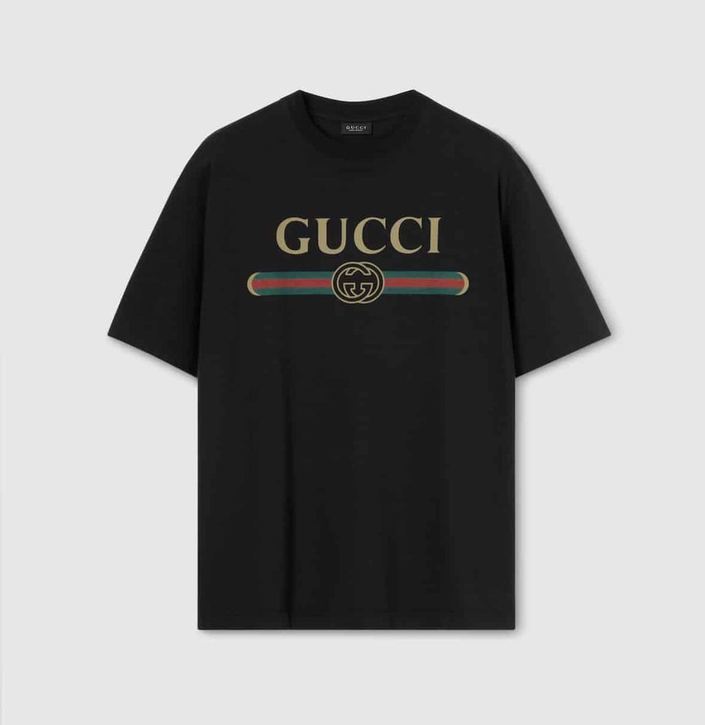 Silk blend jersey T-shirt with print