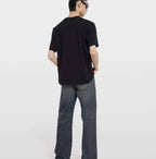 Silk blend jersey T-shirt with print