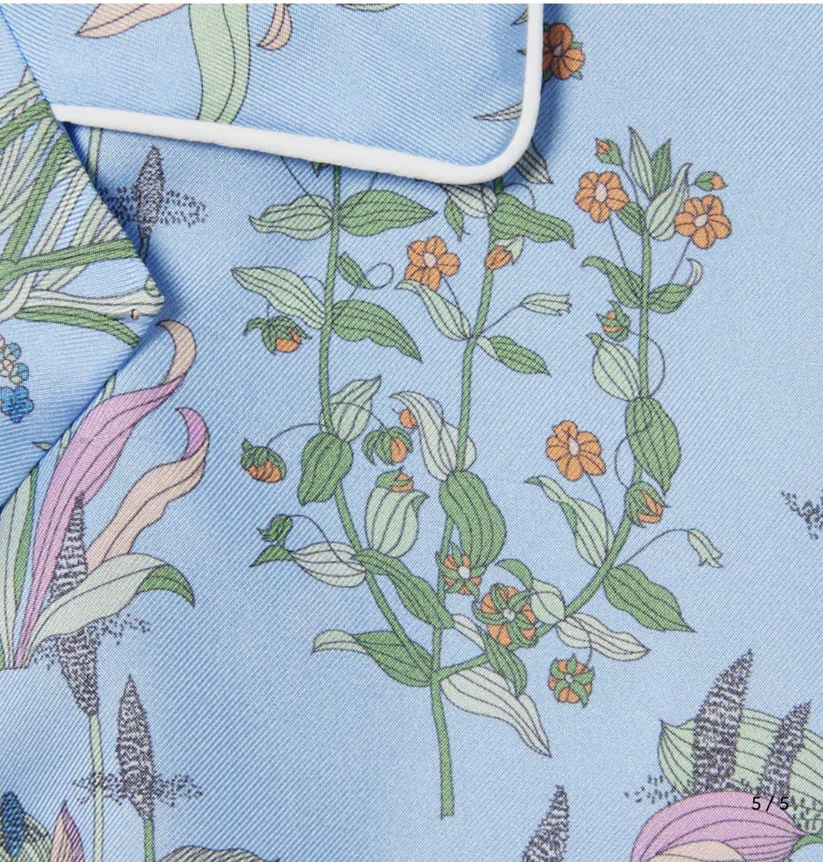 Printed silk twill shirt