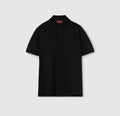 Cotton piquet polo shirt with embroidery