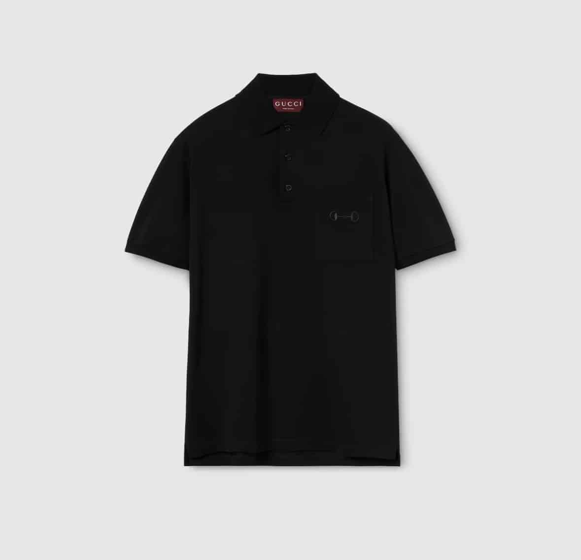 Cotton piquet polo shirt with embroidery