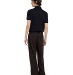 Cotton piquet polo shirt with embroidery