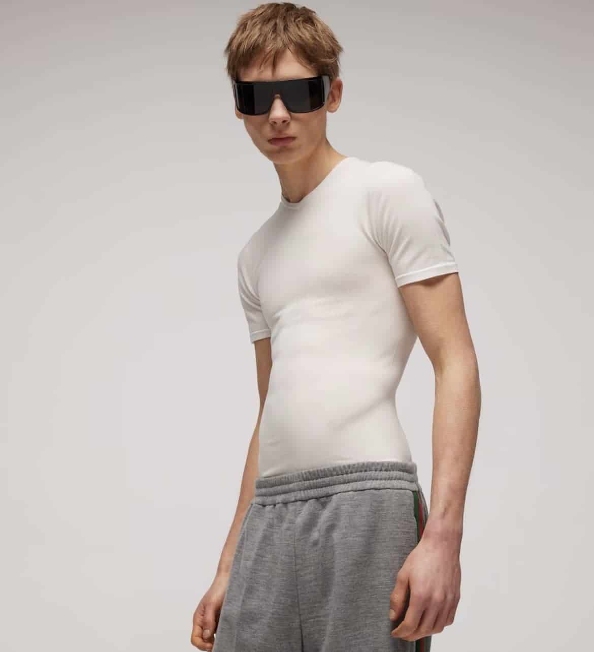 Stretch nylon T-shirt