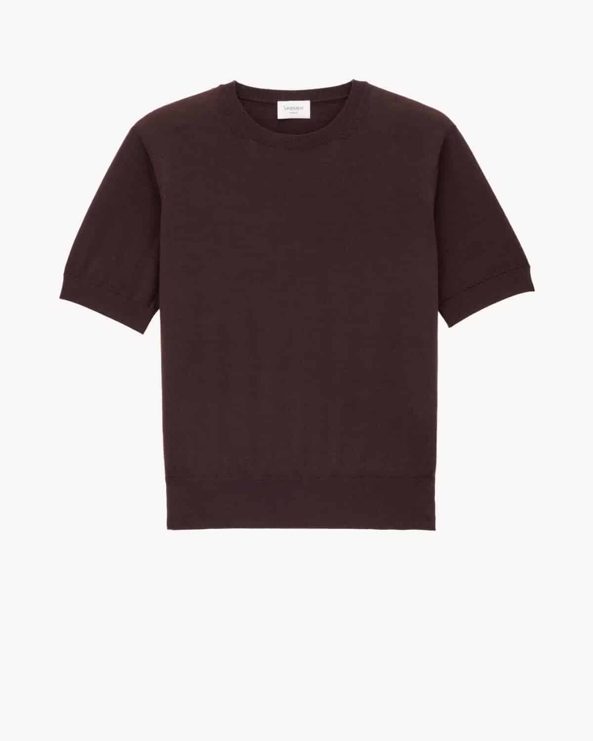 T-SHIRT SWEATER IN WOOL