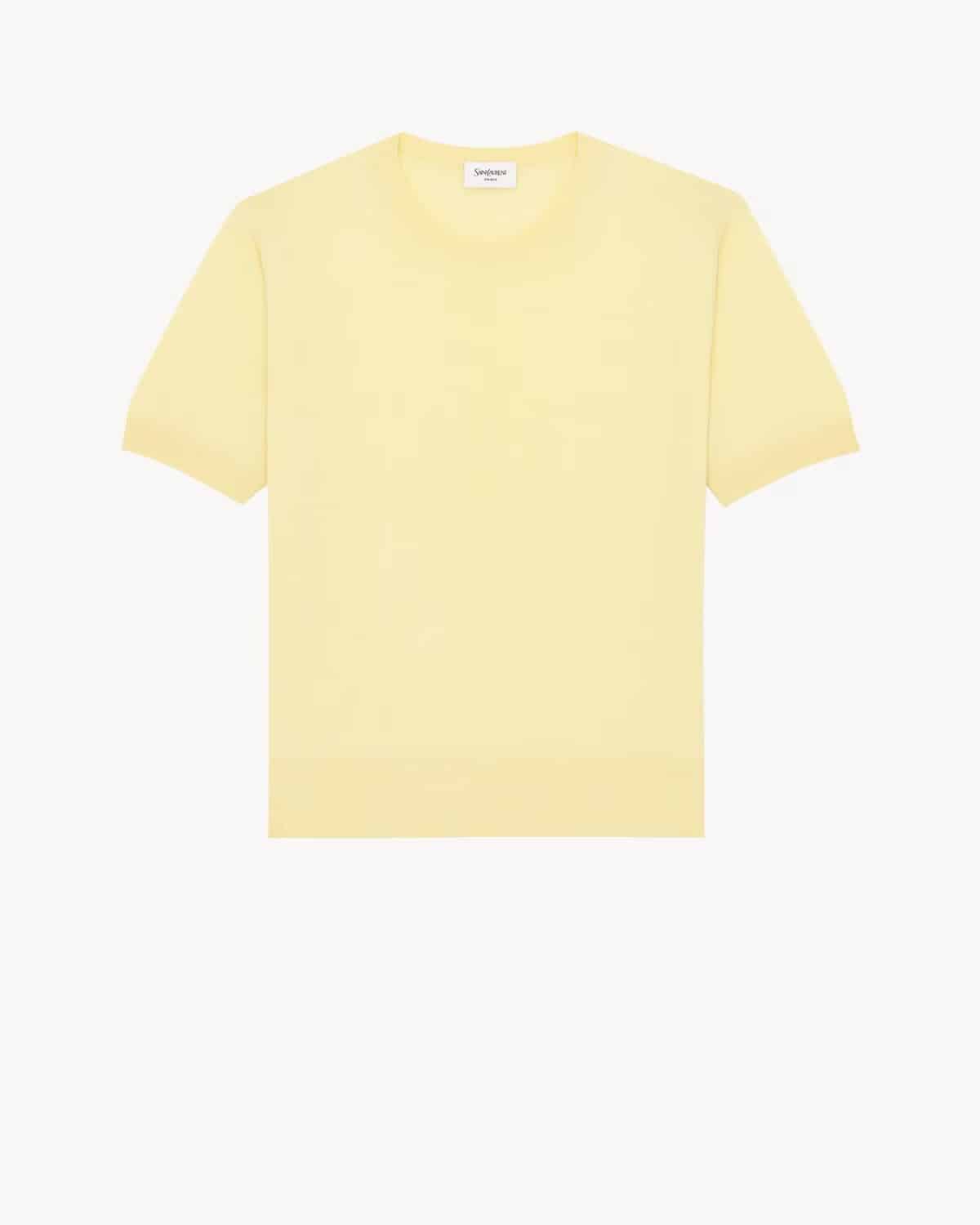 CREWNECK T-SHIRT IN CASHMERE, WOOL, AND SILK
