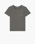 STRIPED CASSANDRE T-SHIRT IN JERSEY