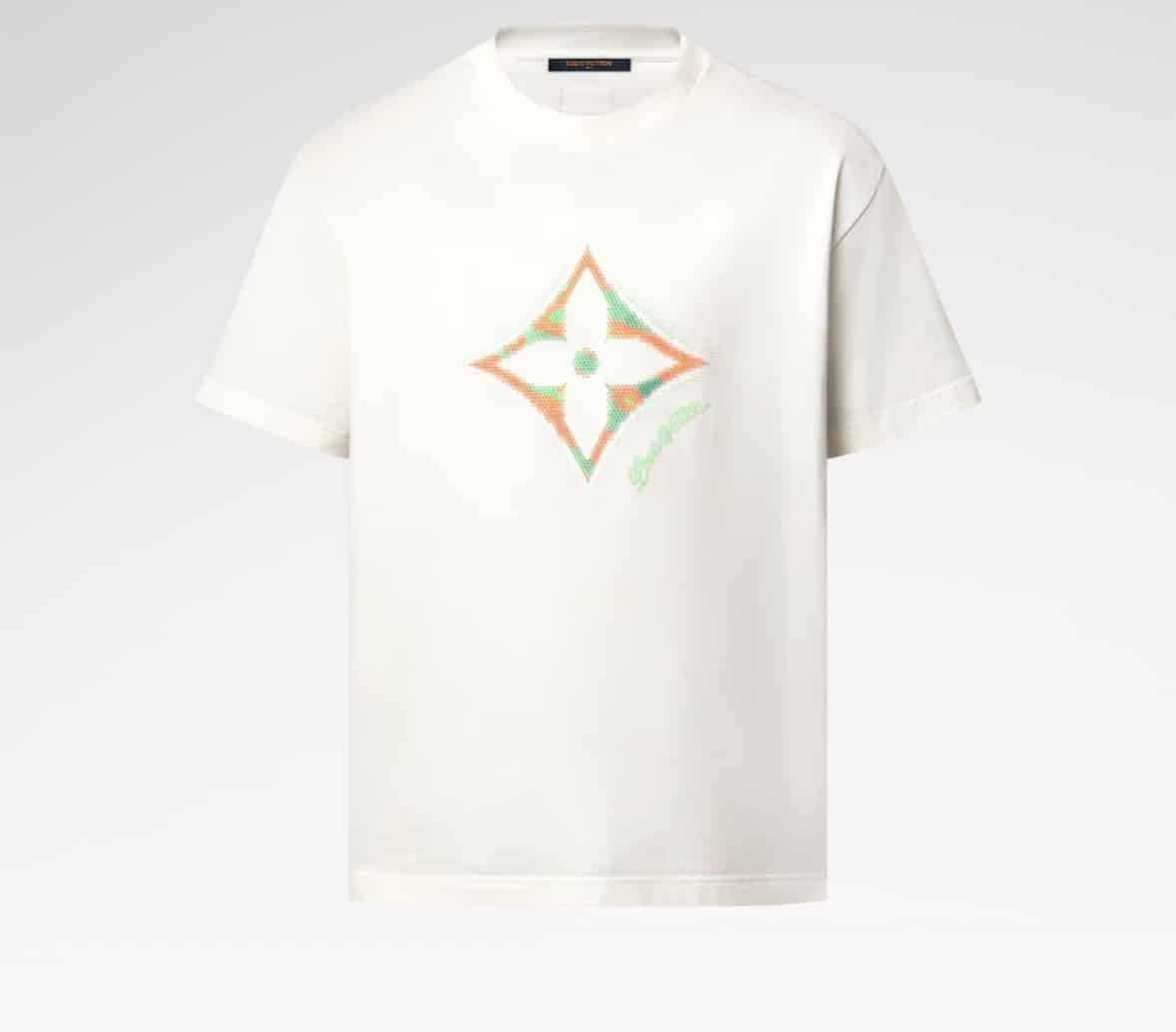 Monogram Flower 3D Gradient Print T-Shirt
