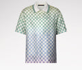 Damier Gradient Printed Silk Polo Shirt