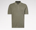 Monogram Pointelle Short-Sleeved Polo Shirt