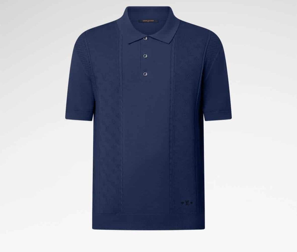 Cotton-Silk Pointelle Polo Shirt