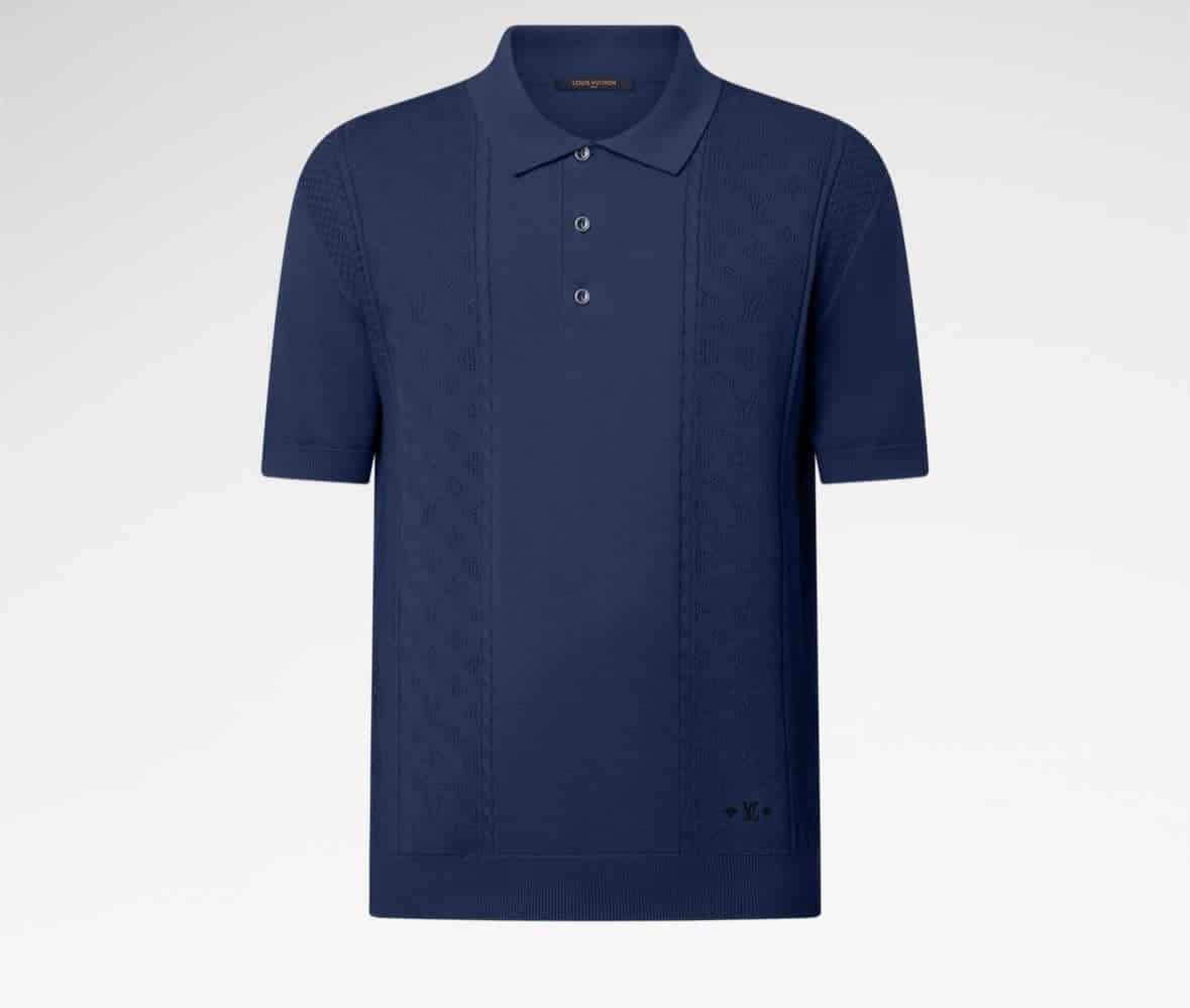 Cotton-Silk Pointelle Polo Shirt