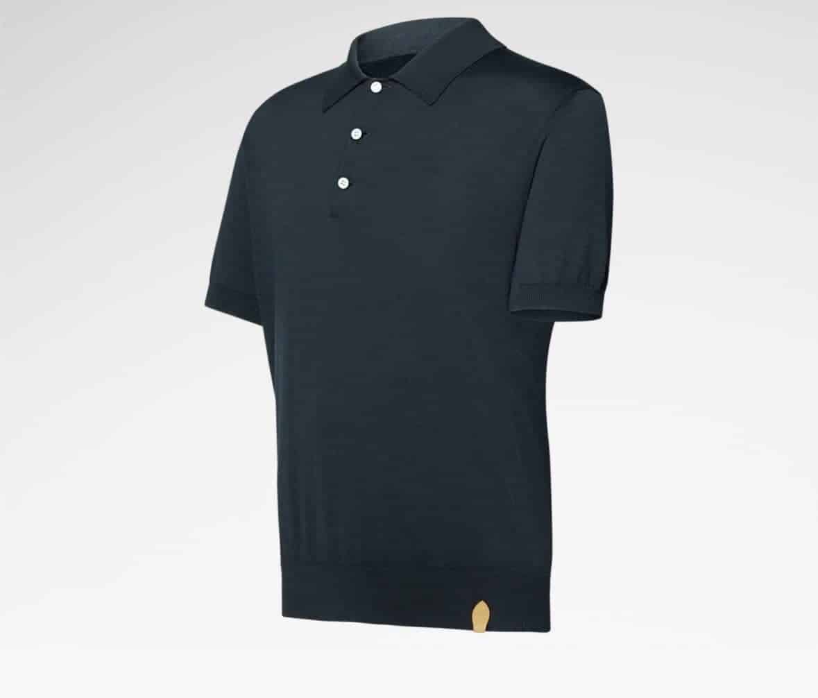 Cotton-Silk Short-Sleeved Polo Shirt
