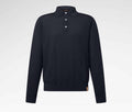 Wool-Silk Blend Long-Sleeved Polo Shirt
