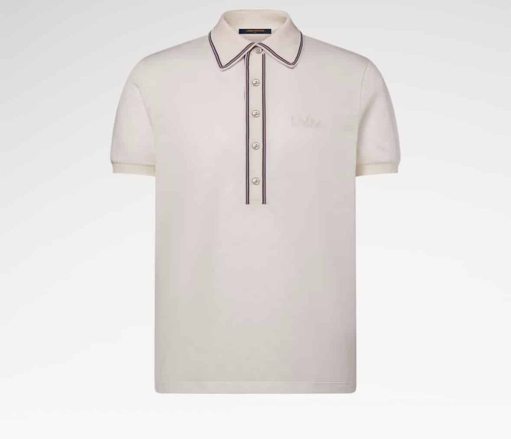 Damier Jacquard Short-Sleeved Polo Shirt