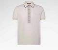 Damier Jacquard Short-Sleeved Polo Shirt