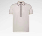 Damier Jacquard Short-Sleeved Polo Shirt