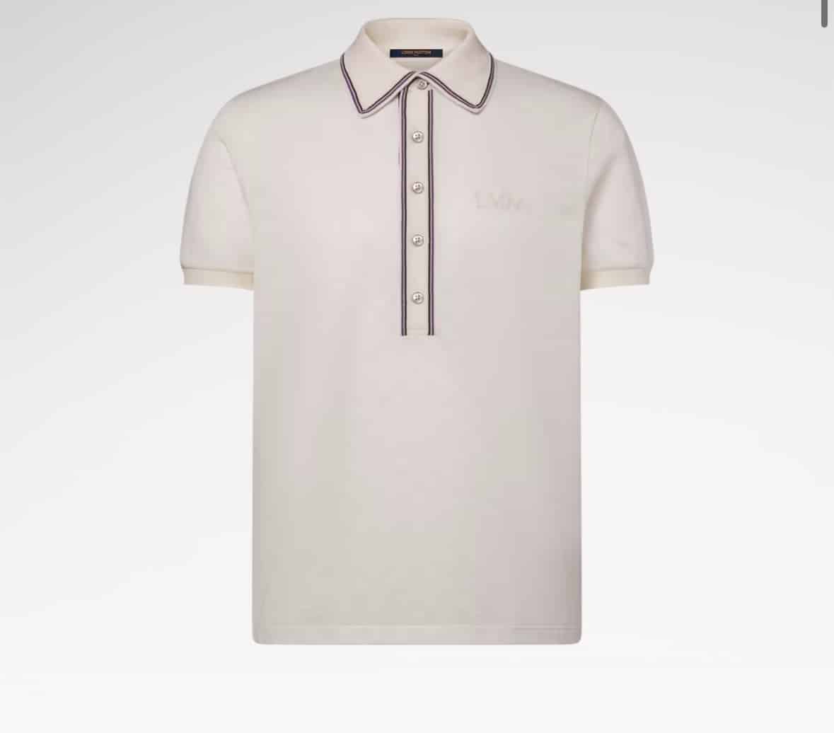 Damier Jacquard Short-Sleeved Polo Shirt