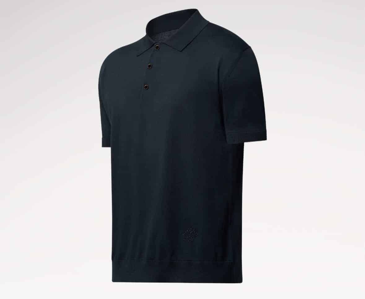 Cotton-Silk Blend Short-Sleeved Polo Shirt