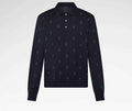 Wool, Silk And Cashmere-Blend Long Sleeve LV Blason Polo