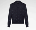 Wool, Silk And Cashmere-Blend Long Sleeve LV Blason Polo