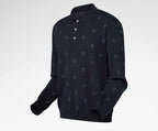 Wool, Silk And Cashmere-Blend Long Sleeve LV Blason Polo