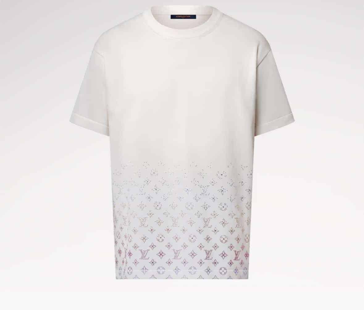 Monogram Gradient Embellished Short-Sleeved Crewneck