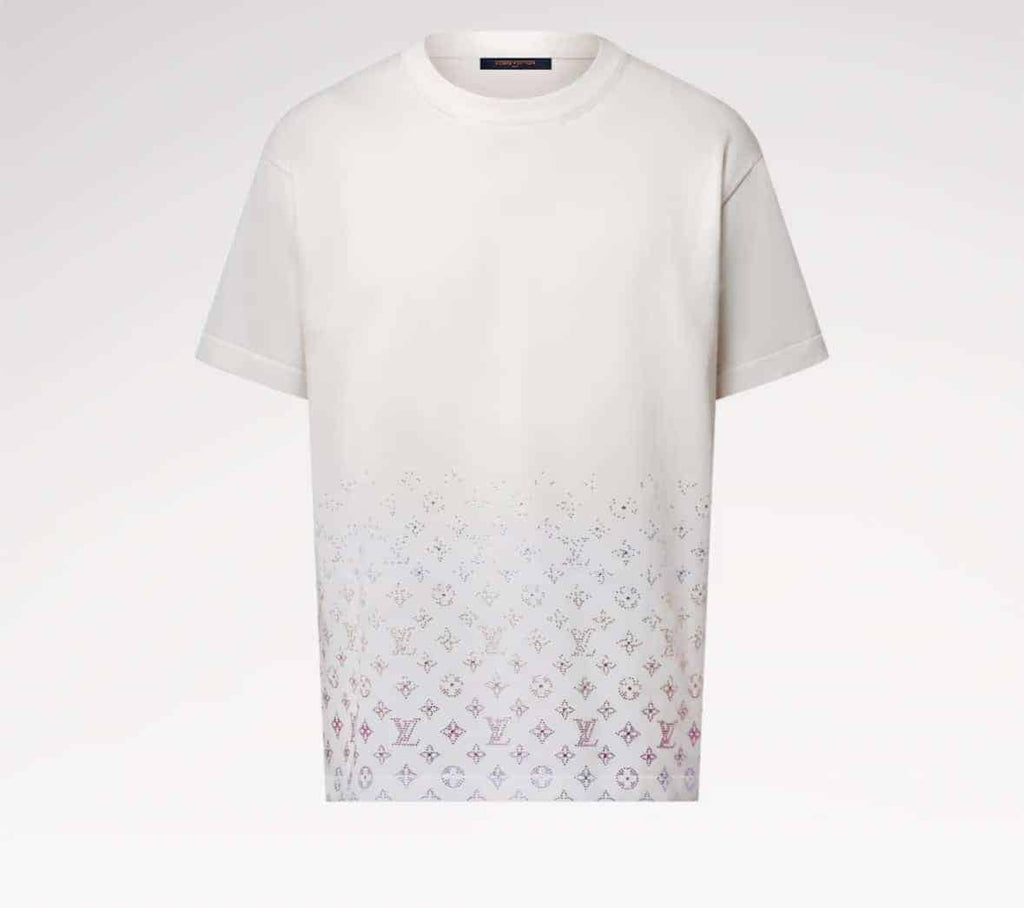 Monogram Gradient Embellished Short-Sleeved Crewneck