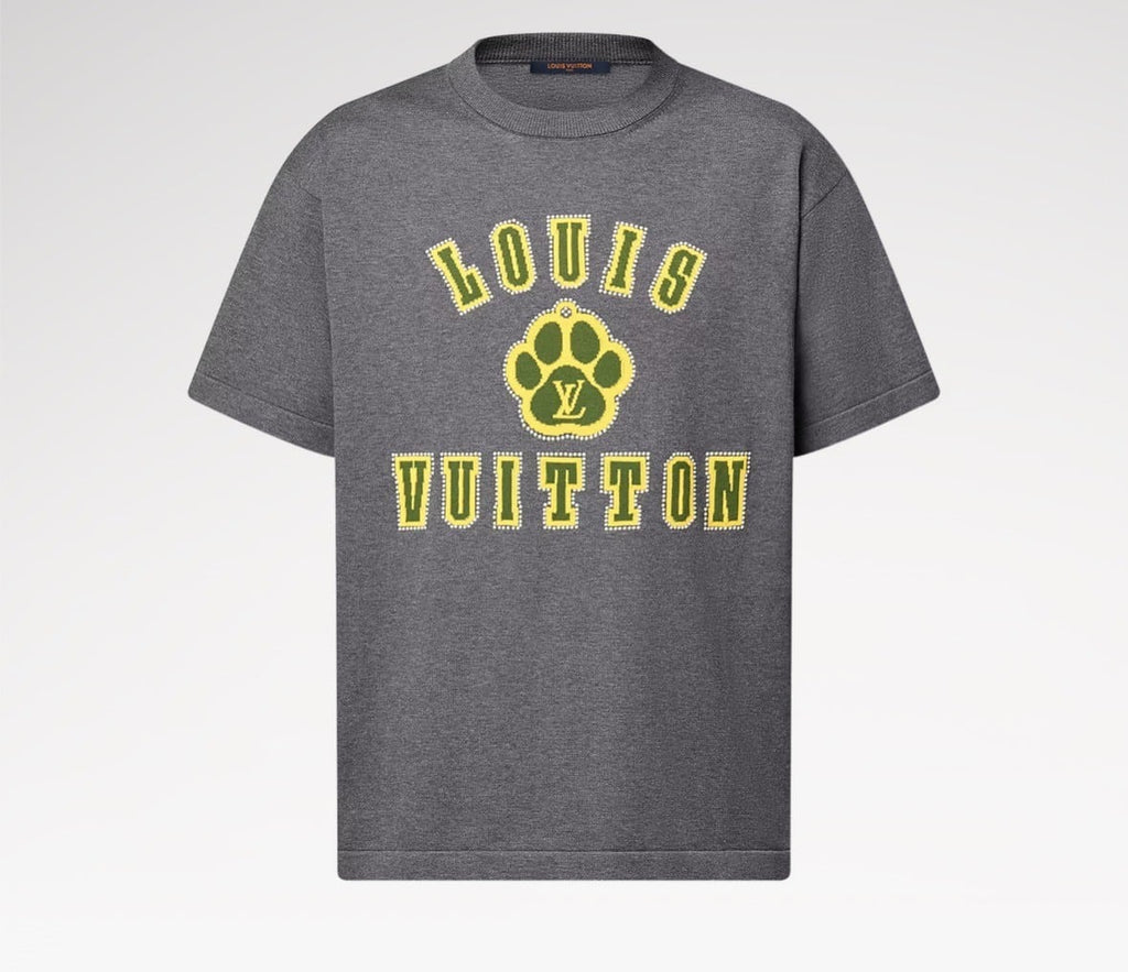 Embellished Short-Sleeved Cotton Crewneck