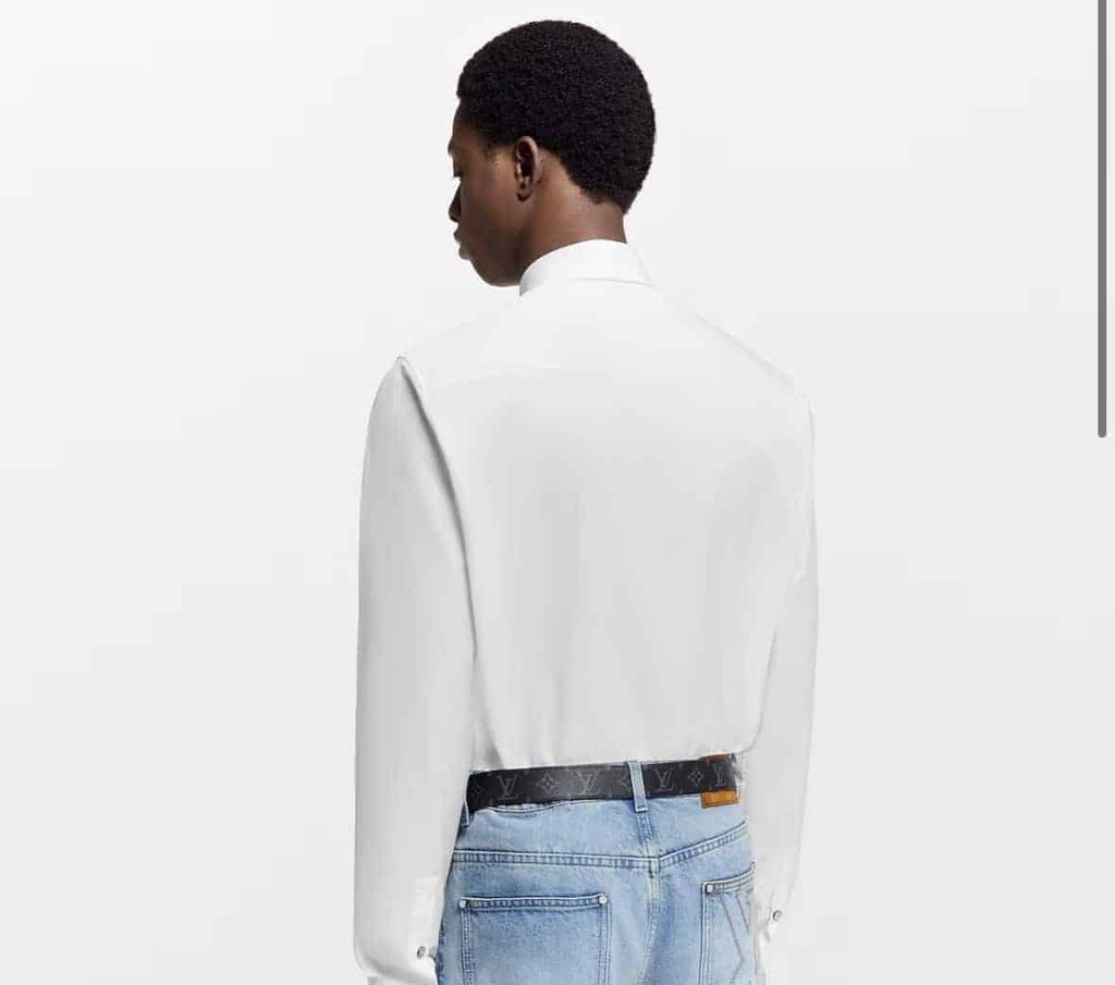 Embossed Pocket Long-Sleeved Shirt