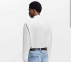 Embossed Pocket Long-Sleeved Shirt