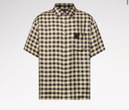 Damier Jacquard Short-Sleeved Shirt
