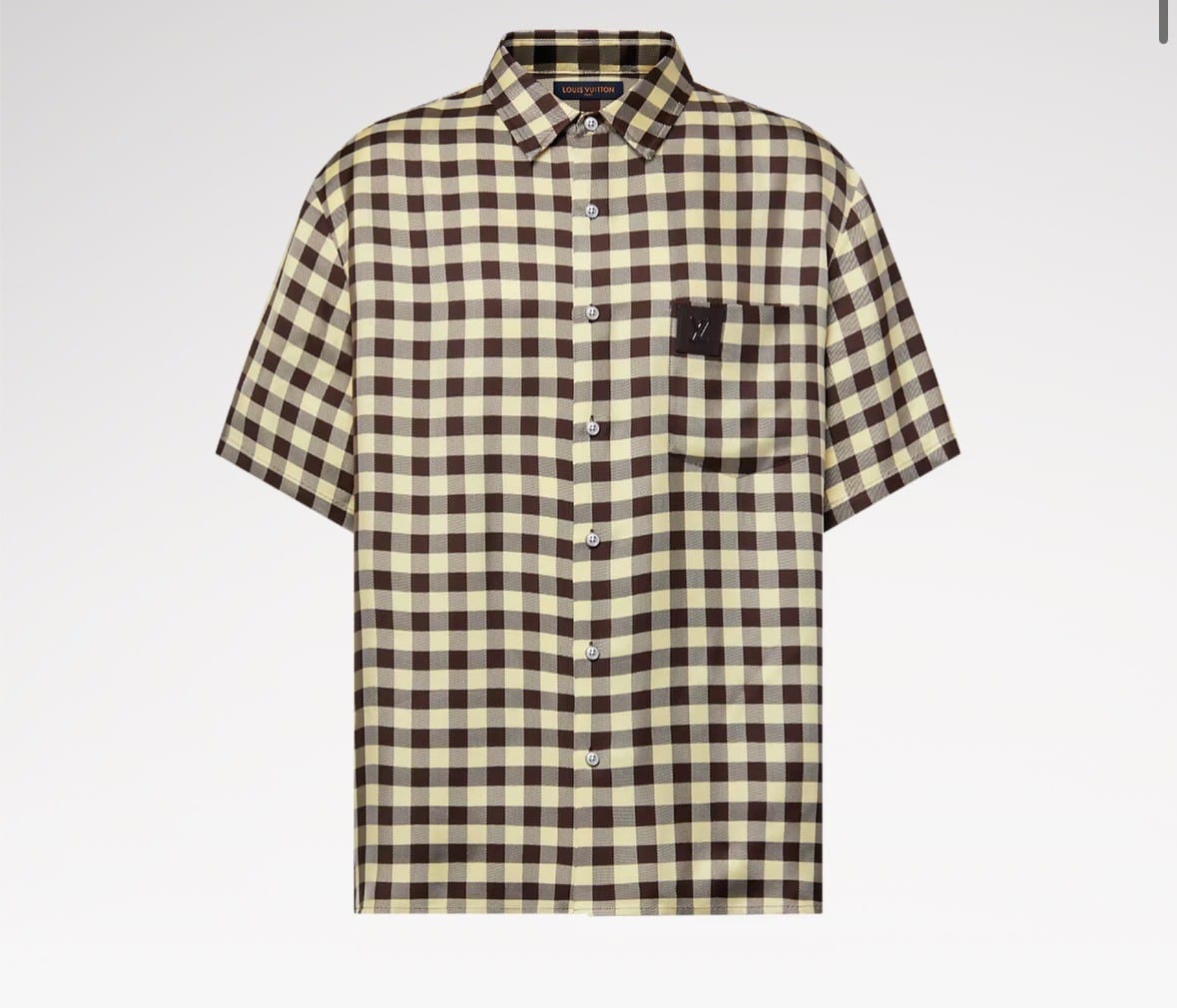 Damier Jacquard Short-Sleeved Shirt