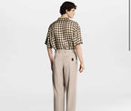 Damier Jacquard Short-Sleeved Shirt