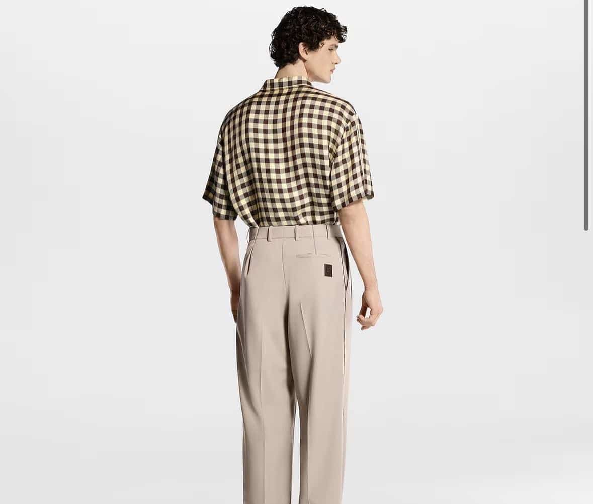 Damier Jacquard Short-Sleeved Shirt