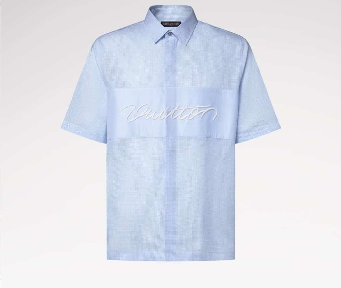 Embroidered Signature Short-Sleeved Shirt