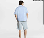 Embroidered Signature Short-Sleeved Shirt