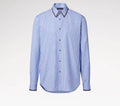 Bead-Embroidered Long-Sleeved Striped Shirt